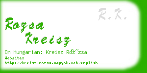rozsa kreisz business card